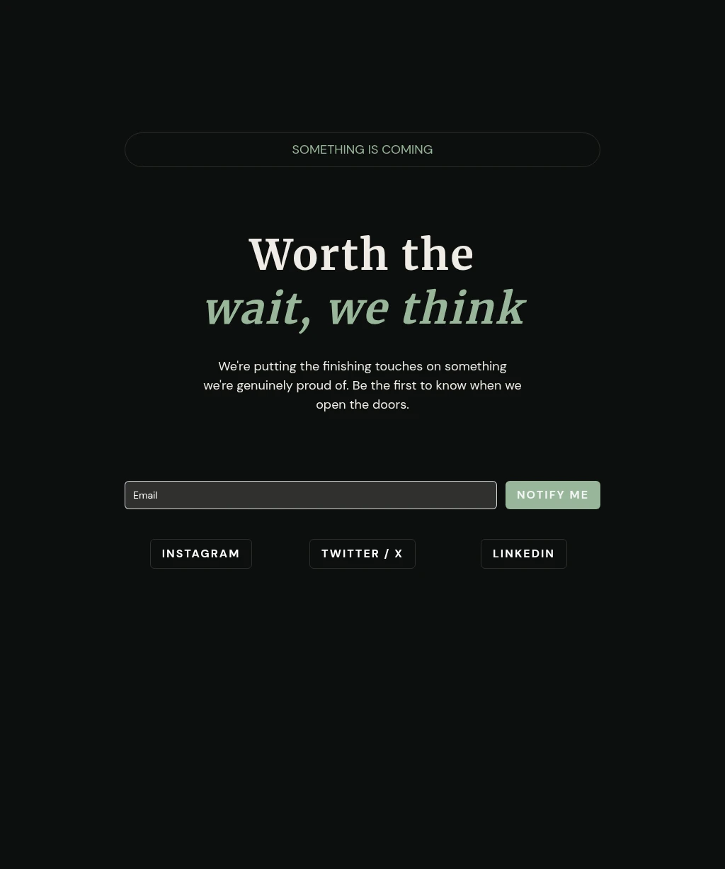 Prelaunch — Dark cover