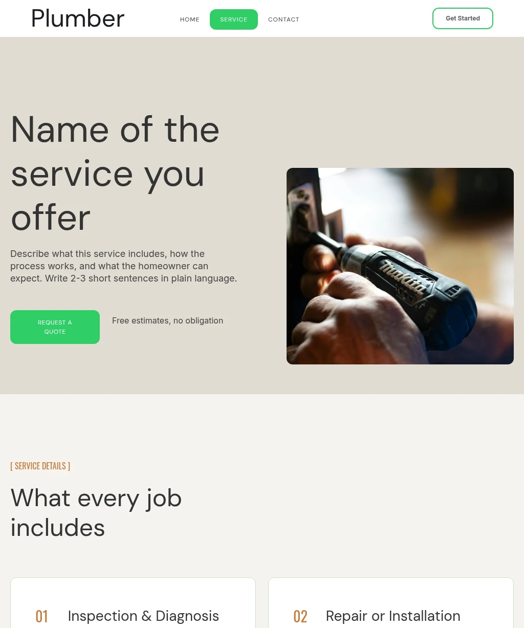 QuickCall Pro page